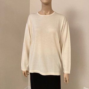 RODIER / KASHA, White / Cream Sweater, Size M